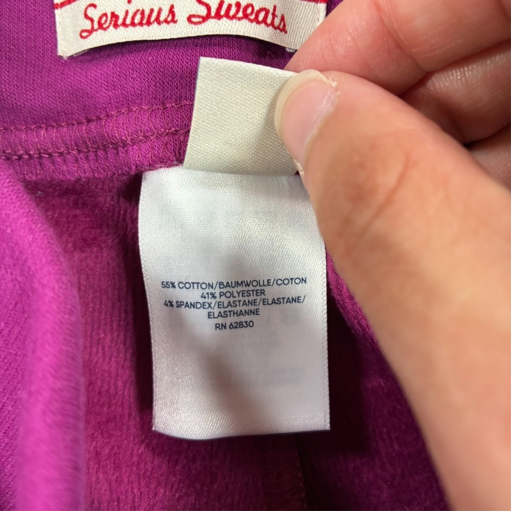 Lands End Serious Sweats Womens Medium Pink Fleece Lined Leggings Pull On - Picture 5 of 10